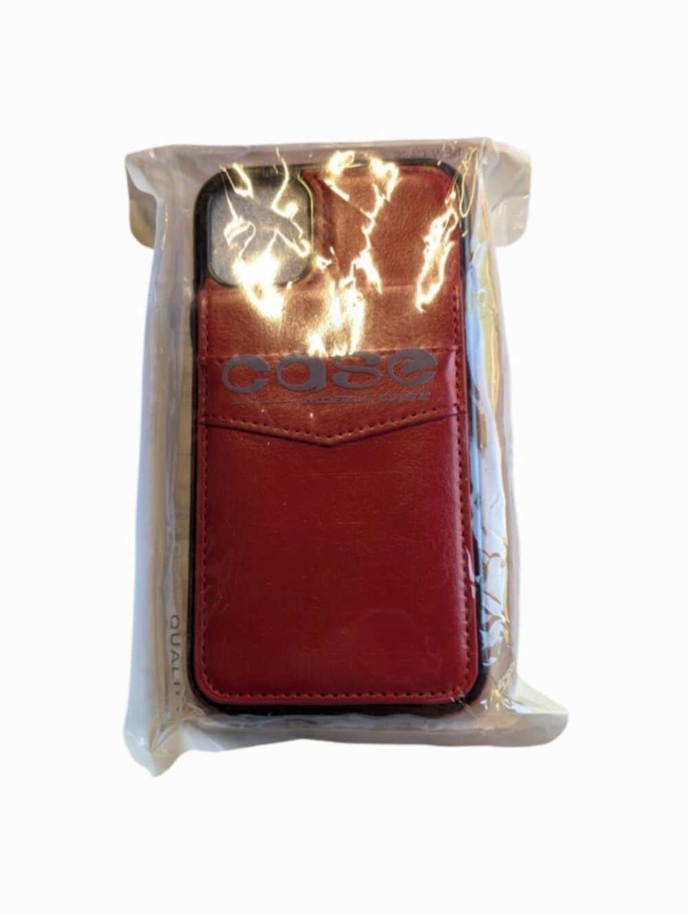 Red Leather iPhone 11 Wallet/Phone Case